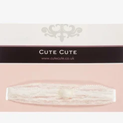 Ivory Lace & Pearl Headband