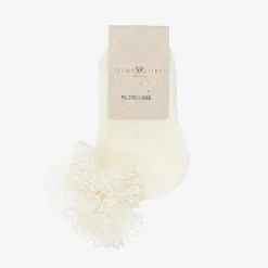 Ivory Lace Cotton Baby Socks