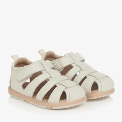Ivory Leather Baby Sandals
