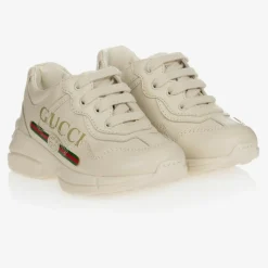 Ivory Leather Rhyton Trainers