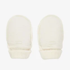 Ivory Merino Wool Baby Mittens