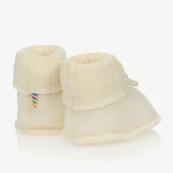 Ivory Merino Wool Booties