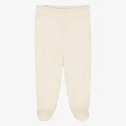 Ivory Organic Cotton Bunny Baby Trousers