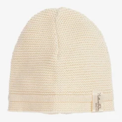 Ivory Organic Cotton Knit Hat
