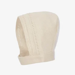 Ivory Organic Cotton Knit Bonnet
