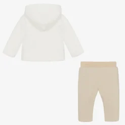 Ivory Padded Baby Pram Coat & Trouser Set
