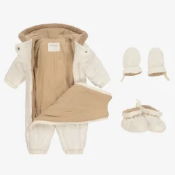Ivory Padded Baby Snowsuit