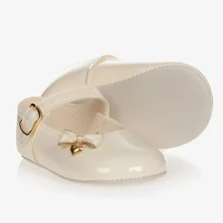 Ivory Patent Pre-Walker Shoes