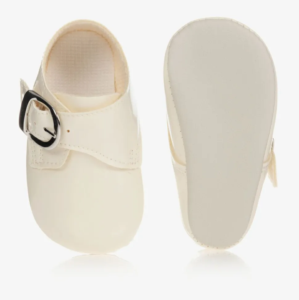 Ivory Patent Pre-Walker Shoes