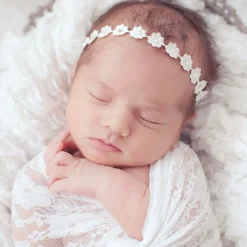Ivory Satin Flower Headband