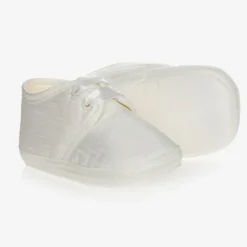 Ivory Silk Pre-Walker Shoes