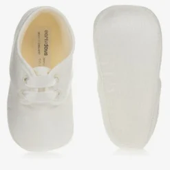 Ivory Silk Pre-Walker Shoes