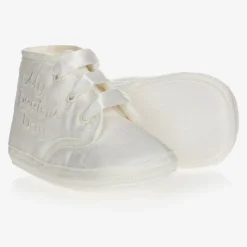 Ivory Silk Pre-Walker Shoes