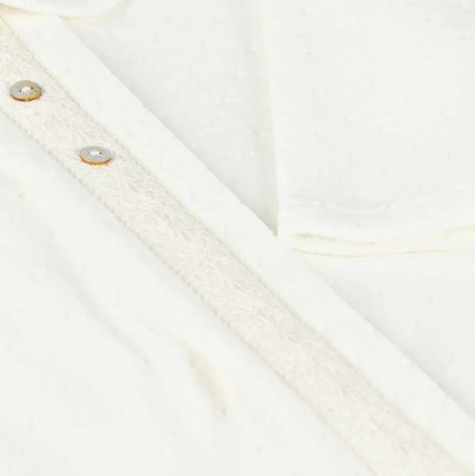 Ivory Velour Babysuit Set