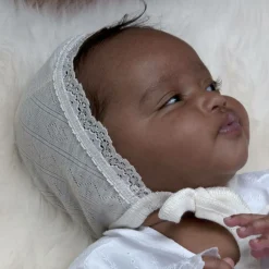 Ivory Wool & Silk Bonnet