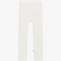 Ivory Wool & Silk Leggings