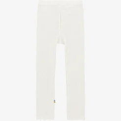 Ivory Wool & Silk Leggings