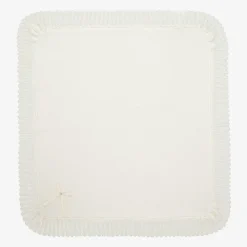 Ivory Wool Knit Baby Shawl (106cm)