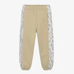 Junior Boys Beige Cotton Barocco Joggers