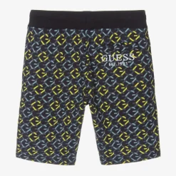 Junior Boys Blue Cotton Jersey Logo Shorts