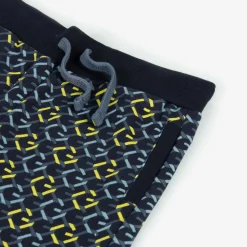 Junior Boys Blue Cotton Jersey Logo Shorts