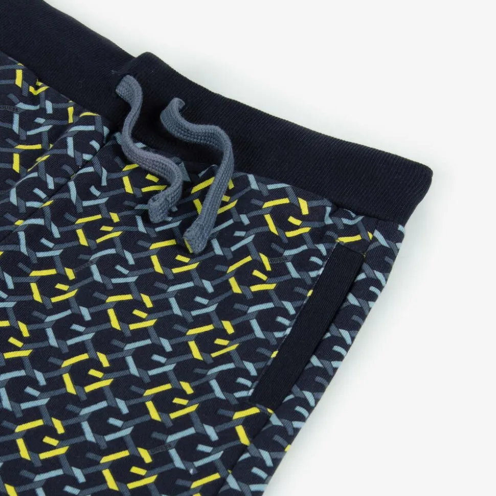 Junior Boys Blue Cotton Jersey Logo Shorts