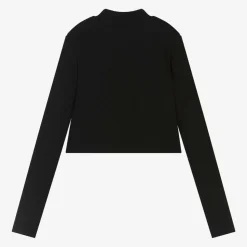 Junior Girls Black Cotton Top
