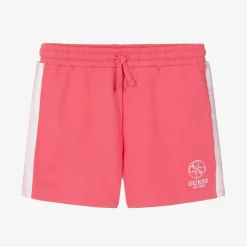 Junior Girls Pink Cotton Jersey Shorts