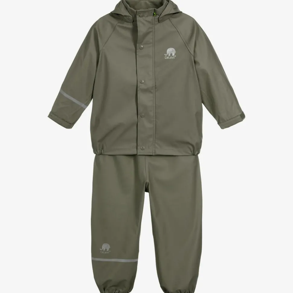 Khaki Green 2 Piece Rainsuit
