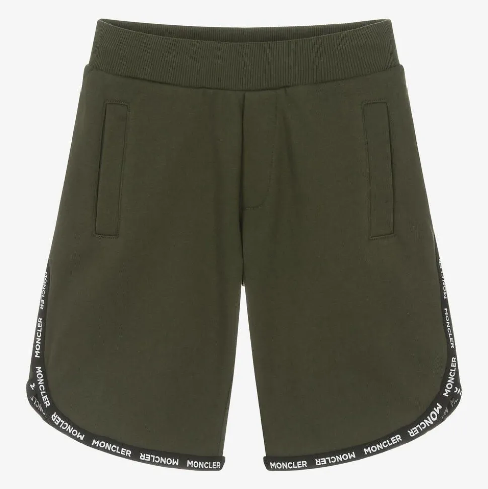 Khaki Green Logo Shorts