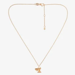 18kt Rose Gold Diamond Elephant Necklace (38cm)