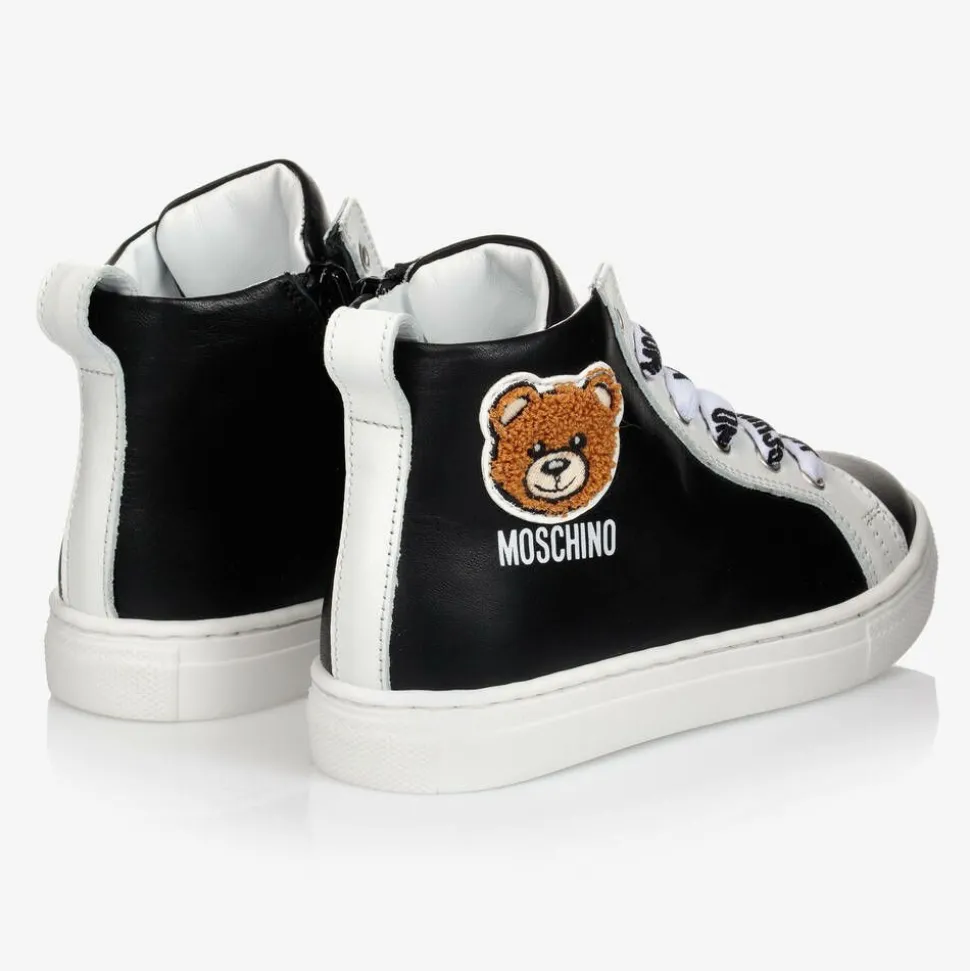Leather High-Top Logo Trainers