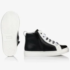 Leather High-Top Logo Trainers