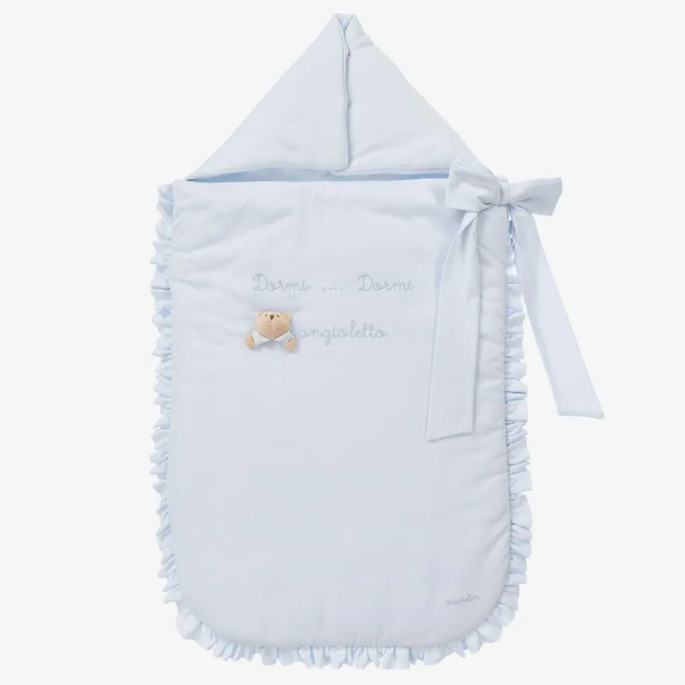 Light Blue Cotton Jersey Baby Nest (80cm)