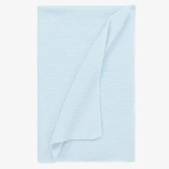Light Blue Knitted Baby Blanket (87cm)