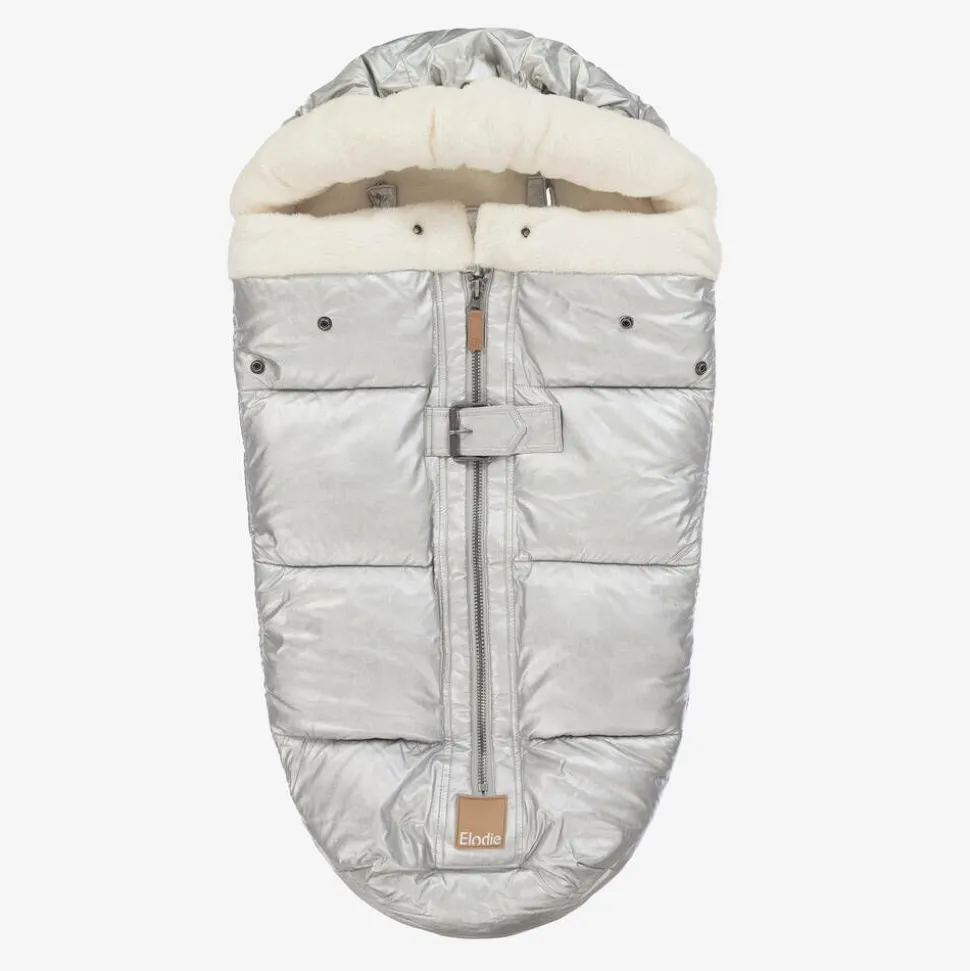 Metallic Silver Padded Footmuff (90cm)