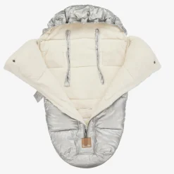 Metallic Silver Padded Footmuff (90cm)