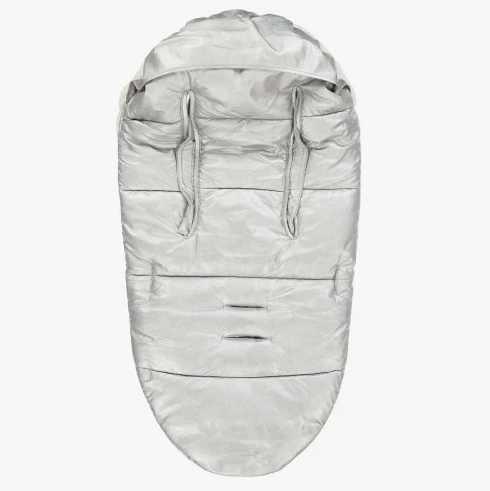 Metallic Silver Padded Footmuff (90cm)