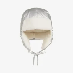 Metallic Silver Trapper Hat