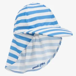 Mid-Blue Striped Legionnaire's Hat (UPF 50+)