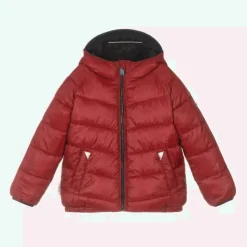 Navy Blue & Red Reversible Puffer Jacket