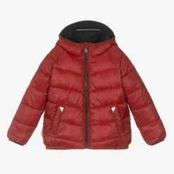Navy Blue & Red Reversible Puffer Jacket
