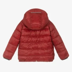 Navy Blue & Red Reversible Puffer Jacket