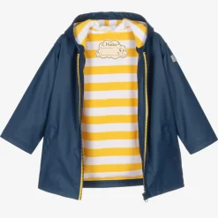 Navy Blue & Yellow Raincoat