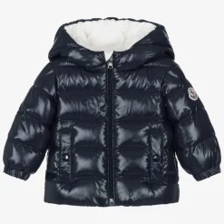 Navy Blue Anand Down Padded Puffer Coat