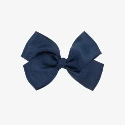 Navy Blue Bow Hair Clip (10cm)