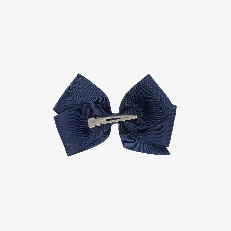 Navy Blue Bow Hair Clip (12cm)