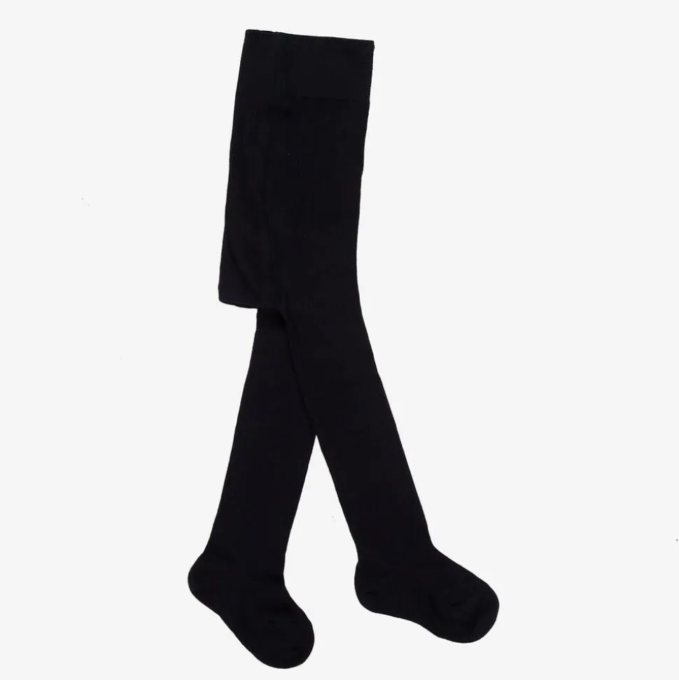 Navy Blue Cotton Baby Tights