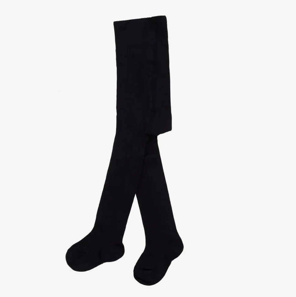 Navy Blue Cotton Baby Tights