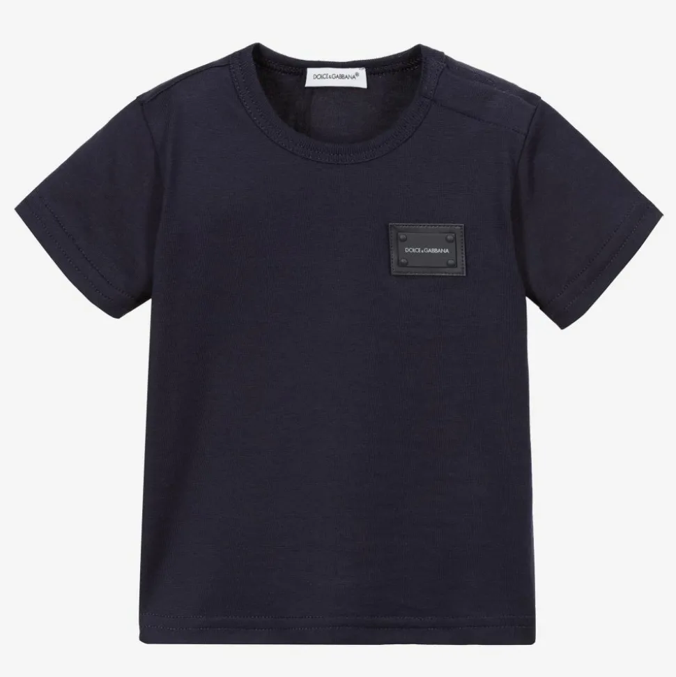 Navy Blue Cotton Baby T-Shirt